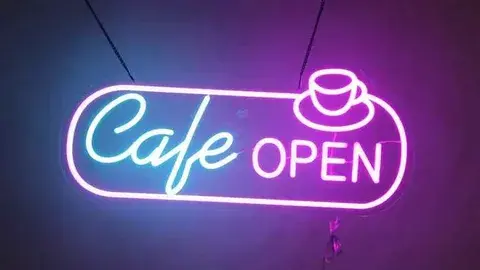 Coffee shop neon sign wall decor cafe